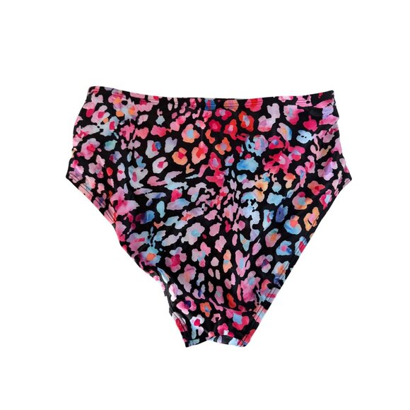 Tempt Me Two Piece Womens Bikini Size L Multicolor Animal Print Halter Padded To - Picture 8 of 12